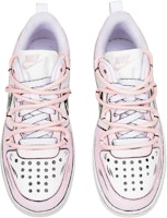 【定制球鞋】 Nike Court Borough 三次實驗室 二次元勾線 動漫風格 解構 低幫 板鞋 GS 櫻花粉 Shop 【定制球鞋】 Nike Court Borough 三次實驗室 二次元勾線 動漫風格 解構 低幫 板鞋 GS 櫻花粉