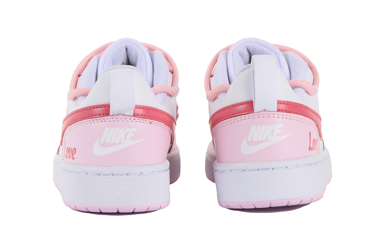 Purchase 【客製球鞋】Nike Court Borough 高街 Vibe風 櫻花粉 禮盒 英文 低筒 板鞋 GS 粉白
