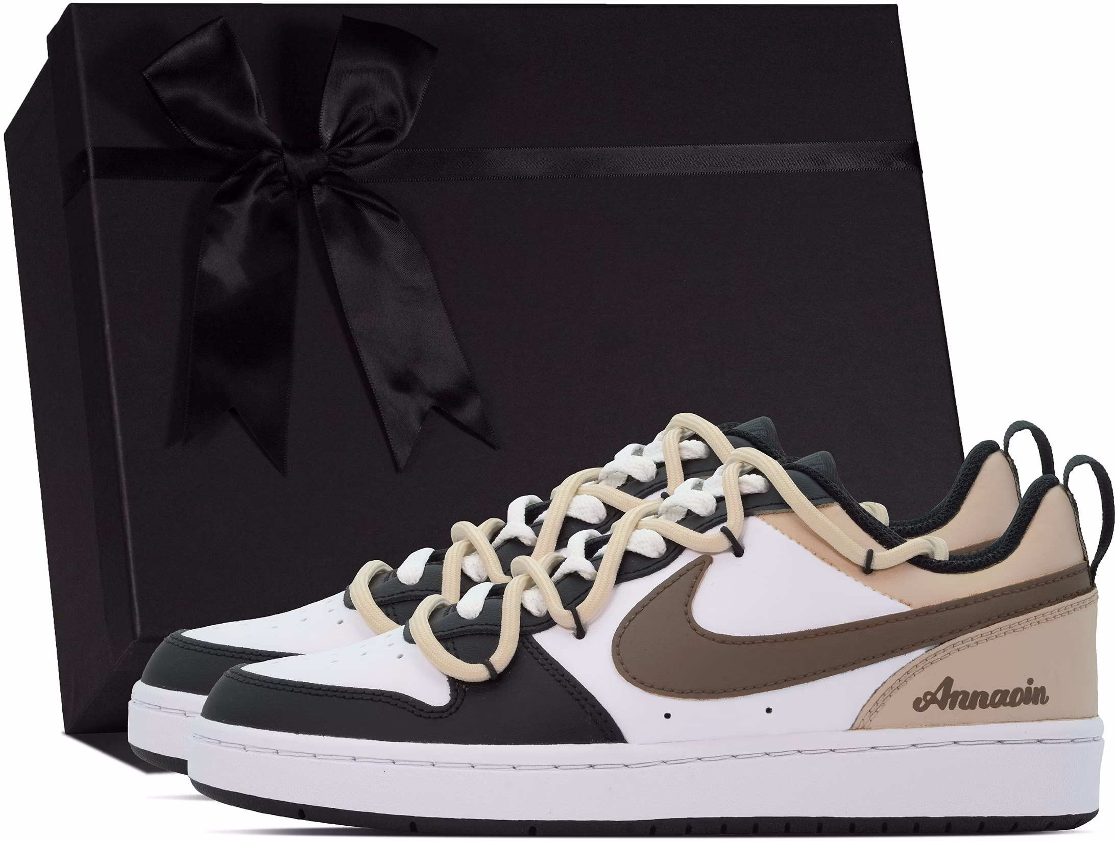 custom-shoes-nike-court-borough-low-sand-dunes-black-brown