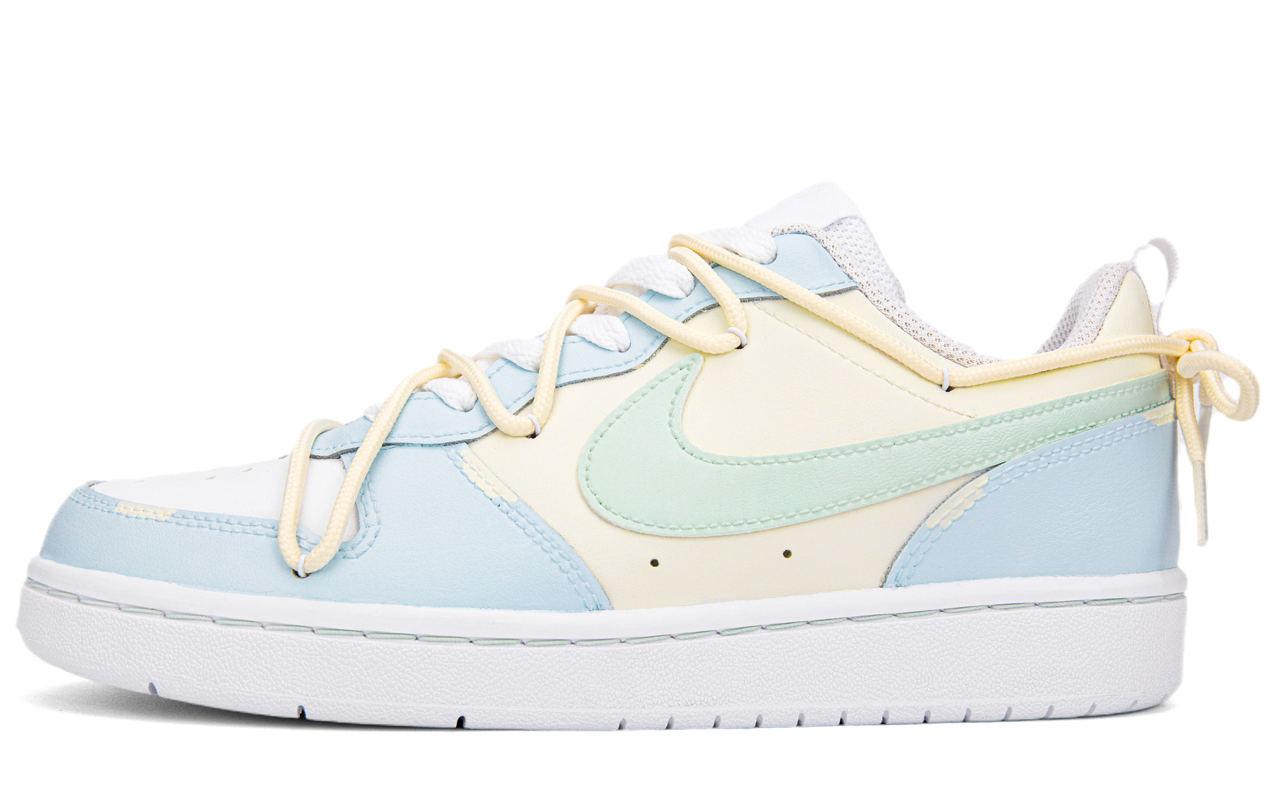 [Custom Shoes] Nike Court Borough Low 'Sea Salt Cheese Blue Green White'
