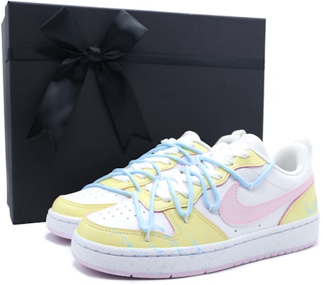 【訂製球鞋】 Nike Court Borough 海鹽起司 解構 多巴胺 英文字母 塗鴉 禮盒 潑墨 潮流舒適 休閒百搭 低筒 板鞋 GS 黃色 Buy 【訂製球鞋】 Nike Court Borough 海鹽起司 解構 多巴胺 英文字母 塗鴉 禮盒 潑墨 潮流舒適 休閒百搭 低筒 板鞋 GS 黃色