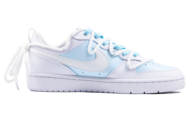 Lookbook [定制鞋] 耐克Court Borough Low '海盐奶白-白蓝' DQ5979-100(TeamJ-夏日海盐冰牛奶box)