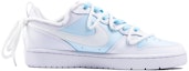 Lookbook 【定製球鞋】 Nike Court Borough 海鹽冰牛奶 夏日清新風 潑墨飛濺 解構 低筒 板鞋 GS 白藍
