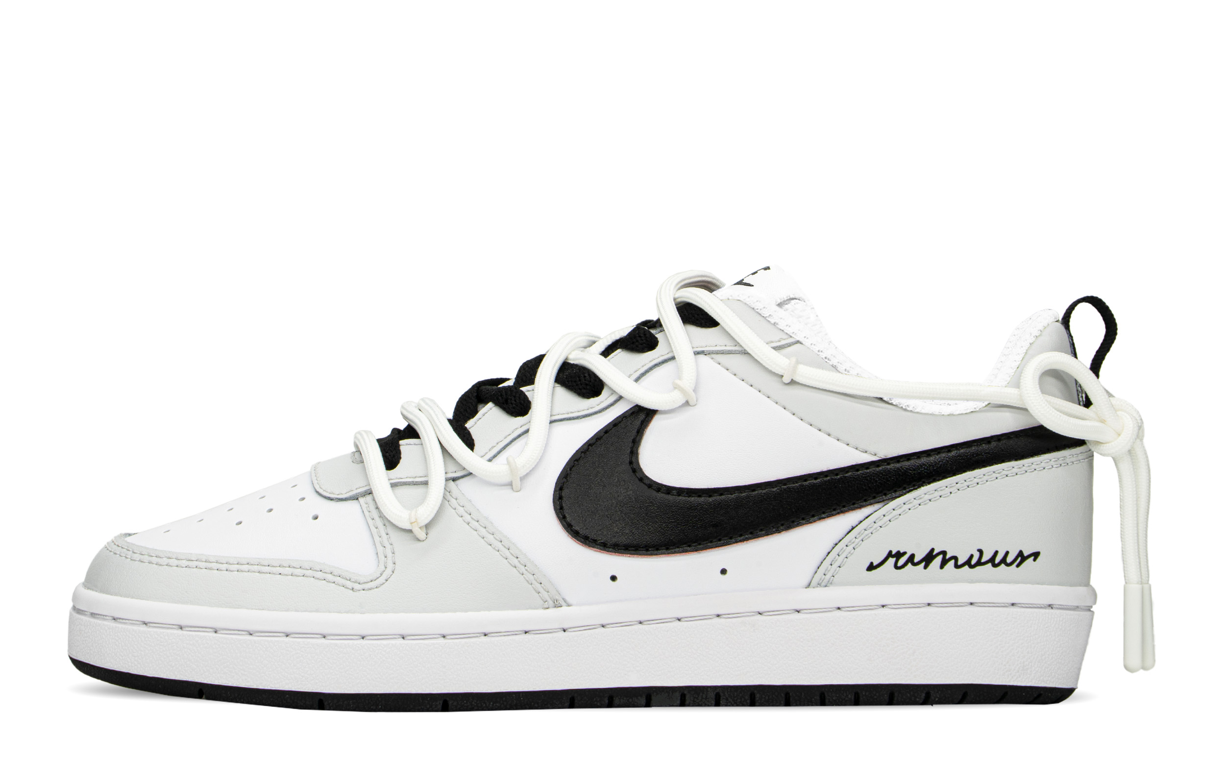 Order 【訂製球鞋】Nike Court Borough FZBB 減齡禮盒 浪漫簡約 低筒 板鞋 GS 影子灰