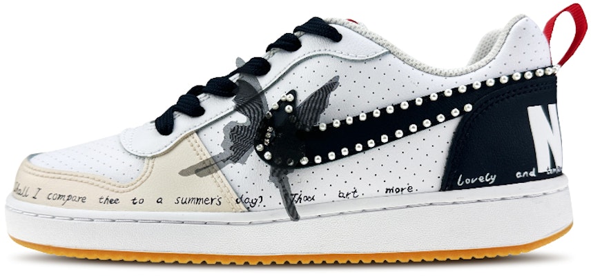 ナイキ コートボロー "蝶と真珠" ネイビー (カスタム) 839985-105(Team40-GS莎士比亚十四行诗蓝) Buy ナイキ コートボロー "蝶と真珠" ネイビー (カスタム) 839985-105(Team40-GS莎士比亚十四行诗蓝)