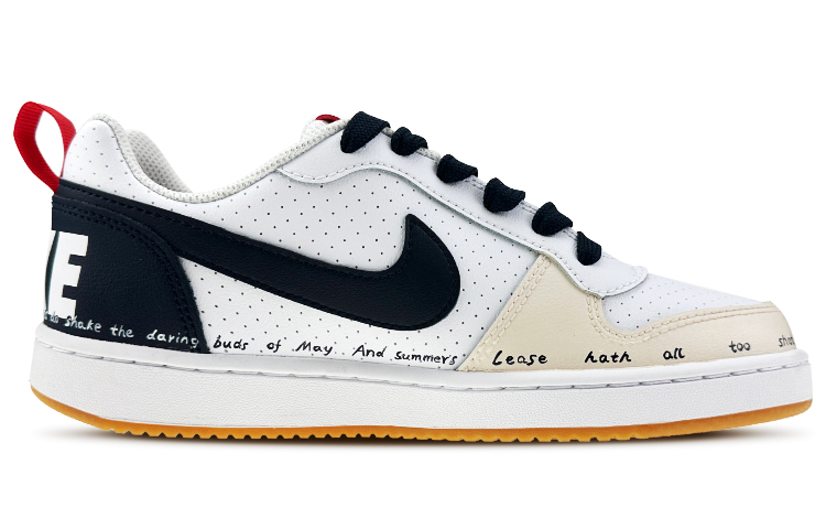 Order [Kasut Rekaan] Nike Court Borough Low 'Shakespeare Sonnet Butterfly Mutiara Biru' 839985-105(Team40-GS莎士比亚十四行诗蓝)