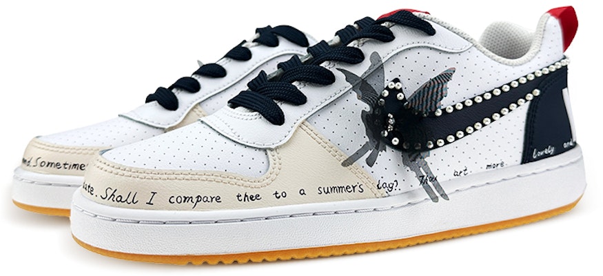 ナイキ コートボロー "蝶と真珠" ネイビー (カスタム) 839985-105(Team40-GS莎士比亚十四行诗蓝) Lookbook ナイキ コートボロー "蝶と真珠" ネイビー (カスタム) 839985-105(Team40-GS莎士比亚十四行诗蓝)