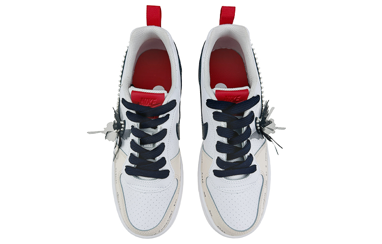 Shop [Kasut Rekaan] Nike Court Borough Low 'Shakespeare Sonnet Butterfly Mutiara Biru' 839985-105(Team40-GS莎士比亚十四行诗蓝)