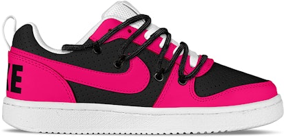 【訂製球鞋】Nike Court Borough系列 Lo 復古潮流 涩谷辣妹 千禧Y2K vibe解構綁帶 潮流 低筒 板鞋 GS 粉黑 Lookbook 【訂製球鞋】Nike Court Borough系列 Lo 復古潮流 涩谷辣妹 千禧Y2K vibe解構綁帶 潮流 低筒 板鞋 GS 粉黑