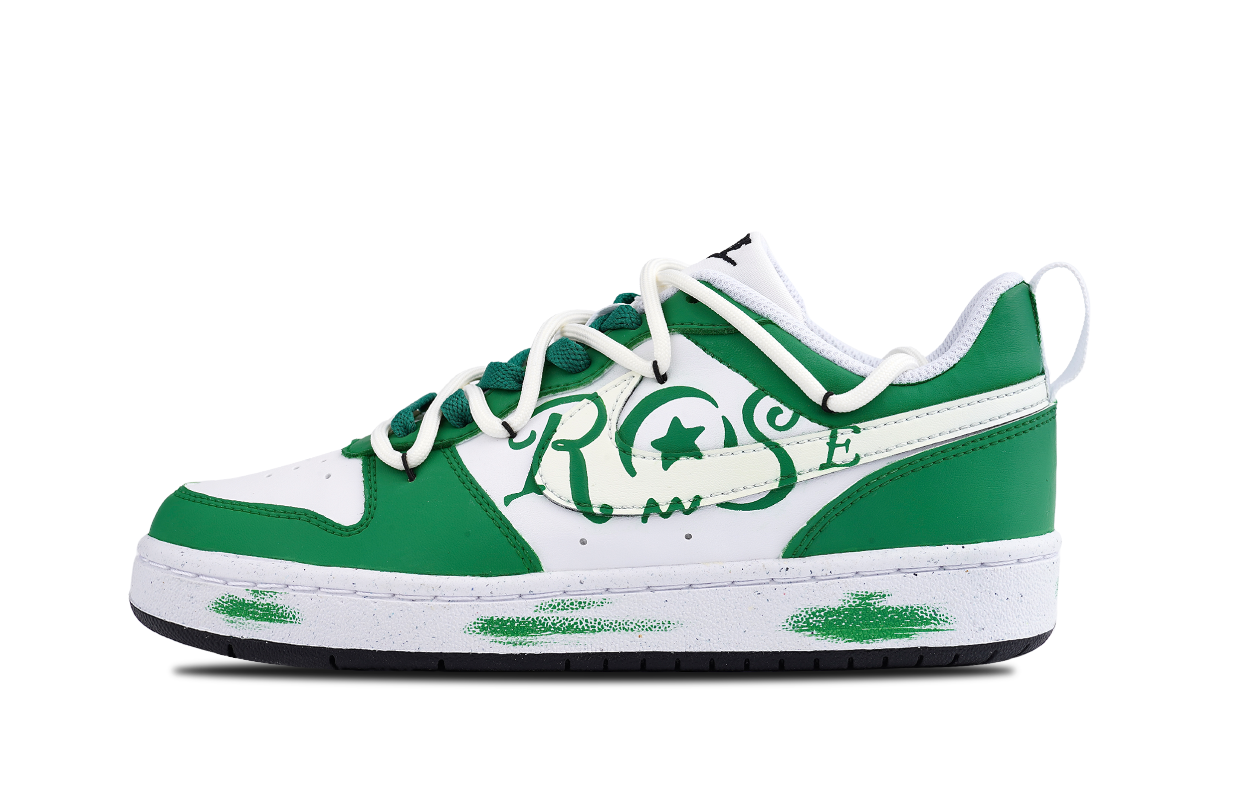 Buy 나이키 코트 보로우 로우 '사일런트 포레스트 그린 로즈' (커스텀) DV5456-104(Team86-圣诞绿茵玫瑰)