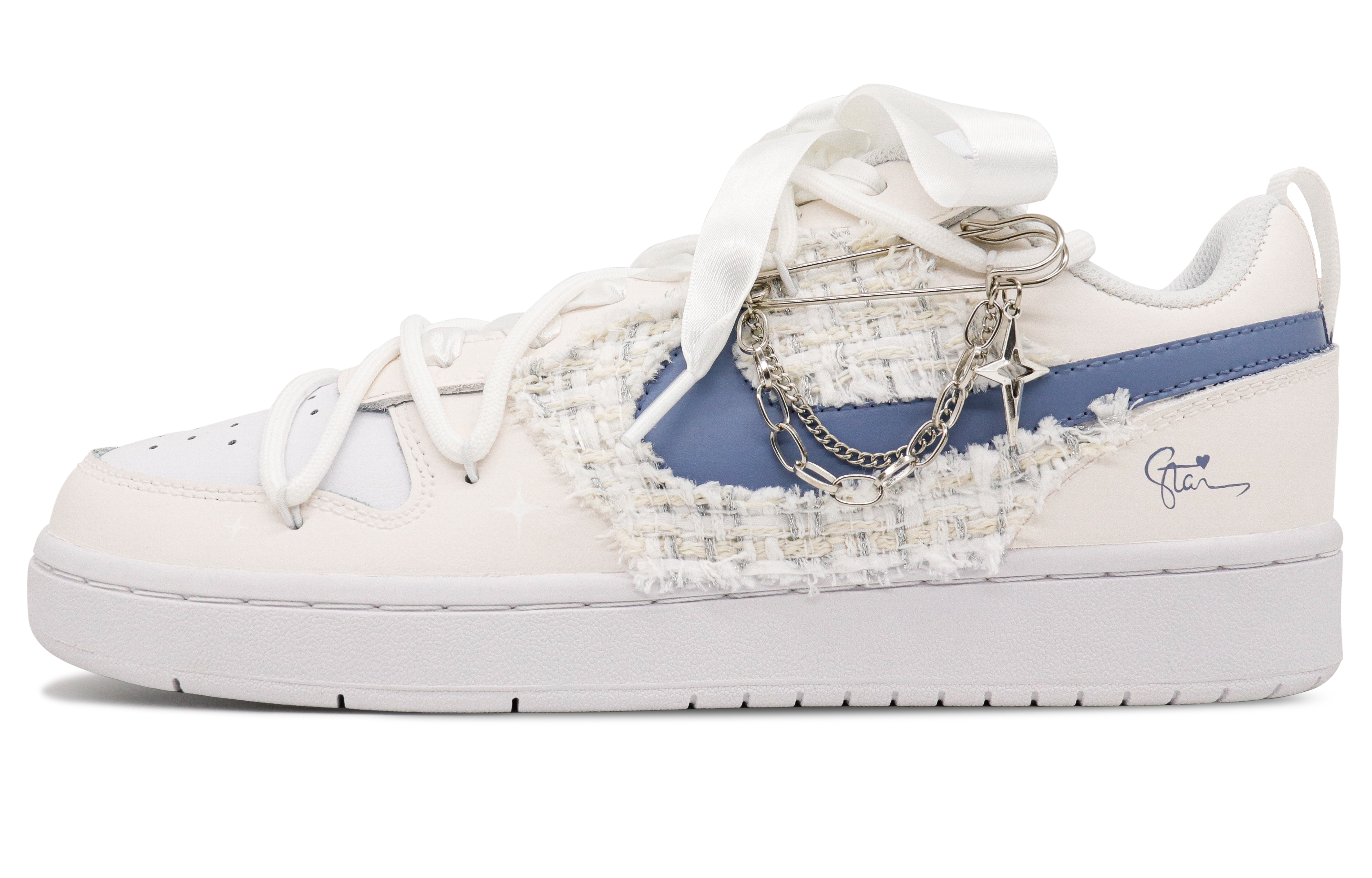 Buy [Kasut Custom] Nike Court Borough Low 'Haruman Bintang Senyap' BQ5448-100-458294