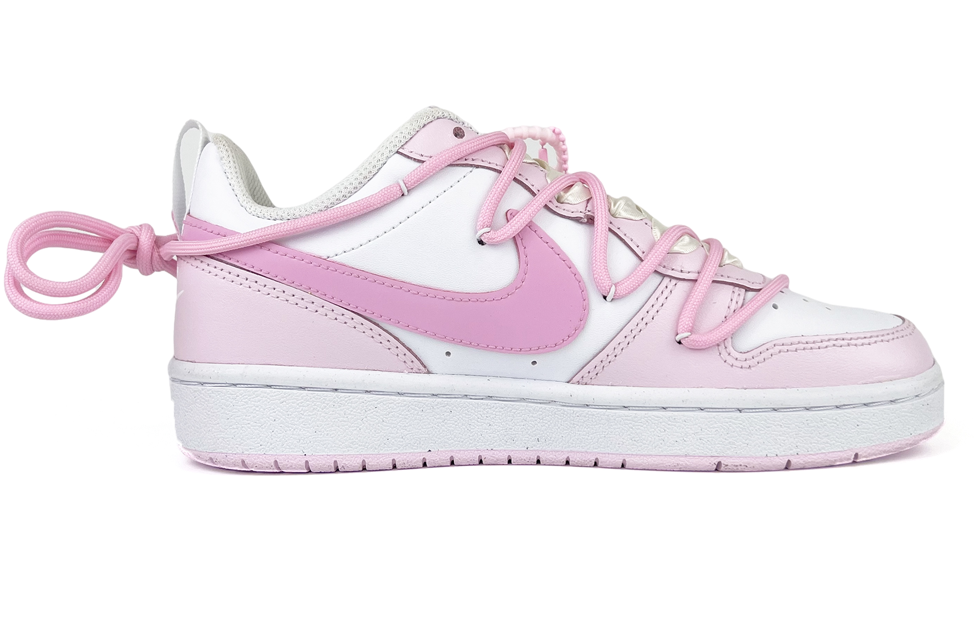 Order [定制鞋款] 耐克Court Borough Low '丝绸粉' DQ0492-100(Team45-樱花粉)