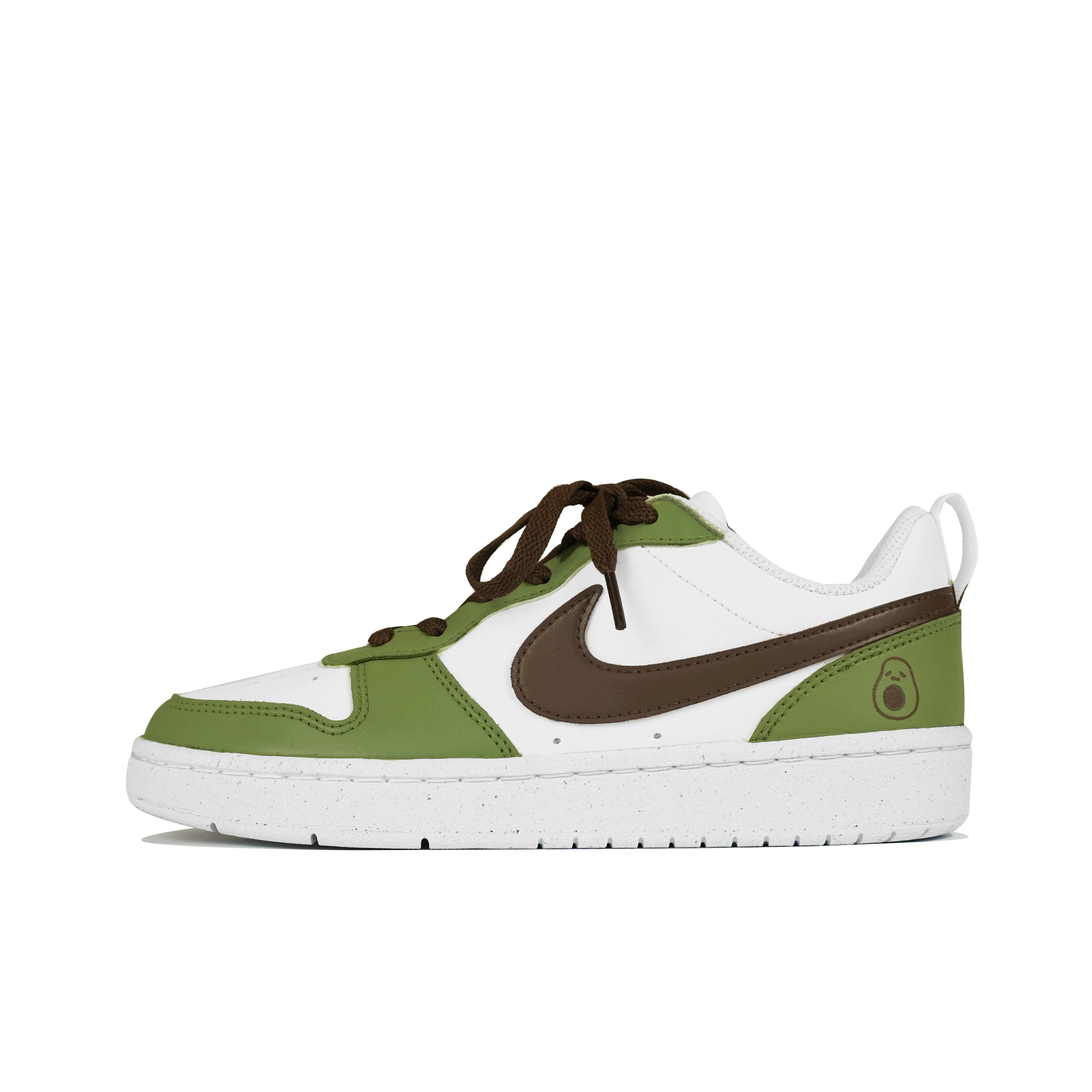 Order [Sepatu Kustom] Nike Court Borough Low 'Spring Avocado Coklat Hijau' DV5456-106(Team陆-憨憨牛油果)