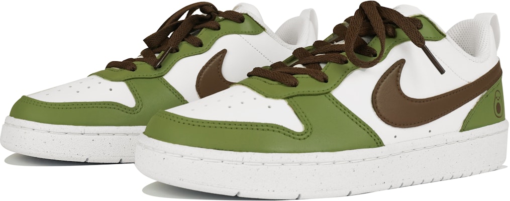 【客製球鞋】 Nike Court Borough 玖製 笨笨牛油果 軟萌 春天 抹茶 清新 低筒 板鞋 GS 綠棕色 Shop 【客製球鞋】 Nike Court Borough 玖製 笨笨牛油果 軟萌 春天 抹茶 清新 低筒 板鞋 GS 綠棕色