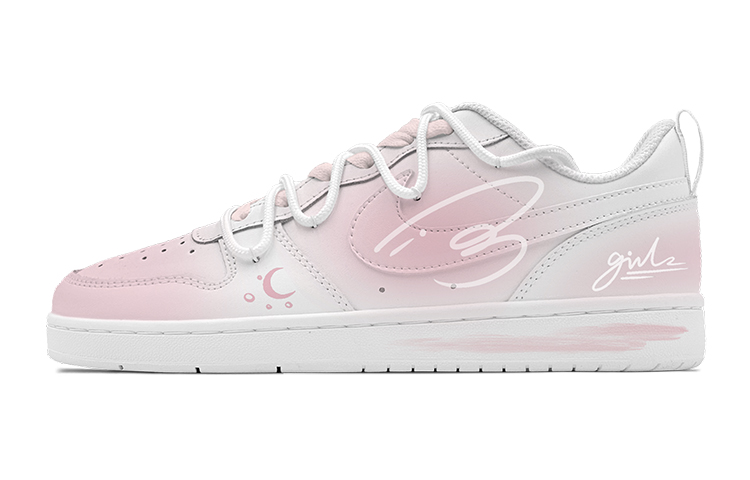Order [定制鞋] 耐克Court Borough Low '春季爱心女孩粉白' DQ5979-100(Team88-心动女孩S-BOX)