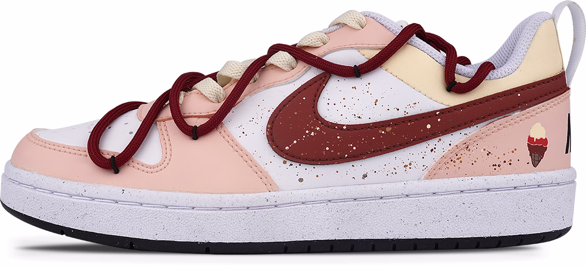 custom-shoes-nike-court-borough-low-strawberry-ice-cream