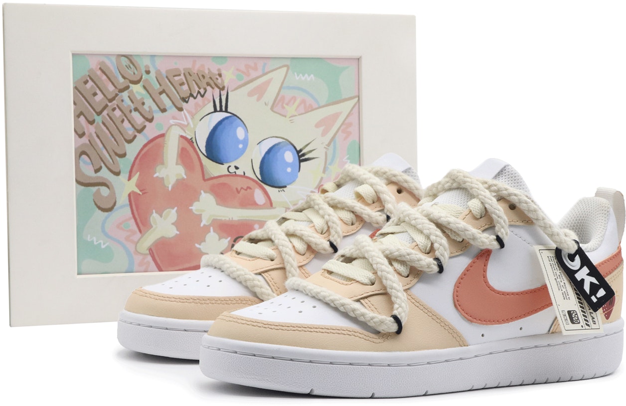 custom-shoes-nike-court-borough-low-strawberry-orange-red