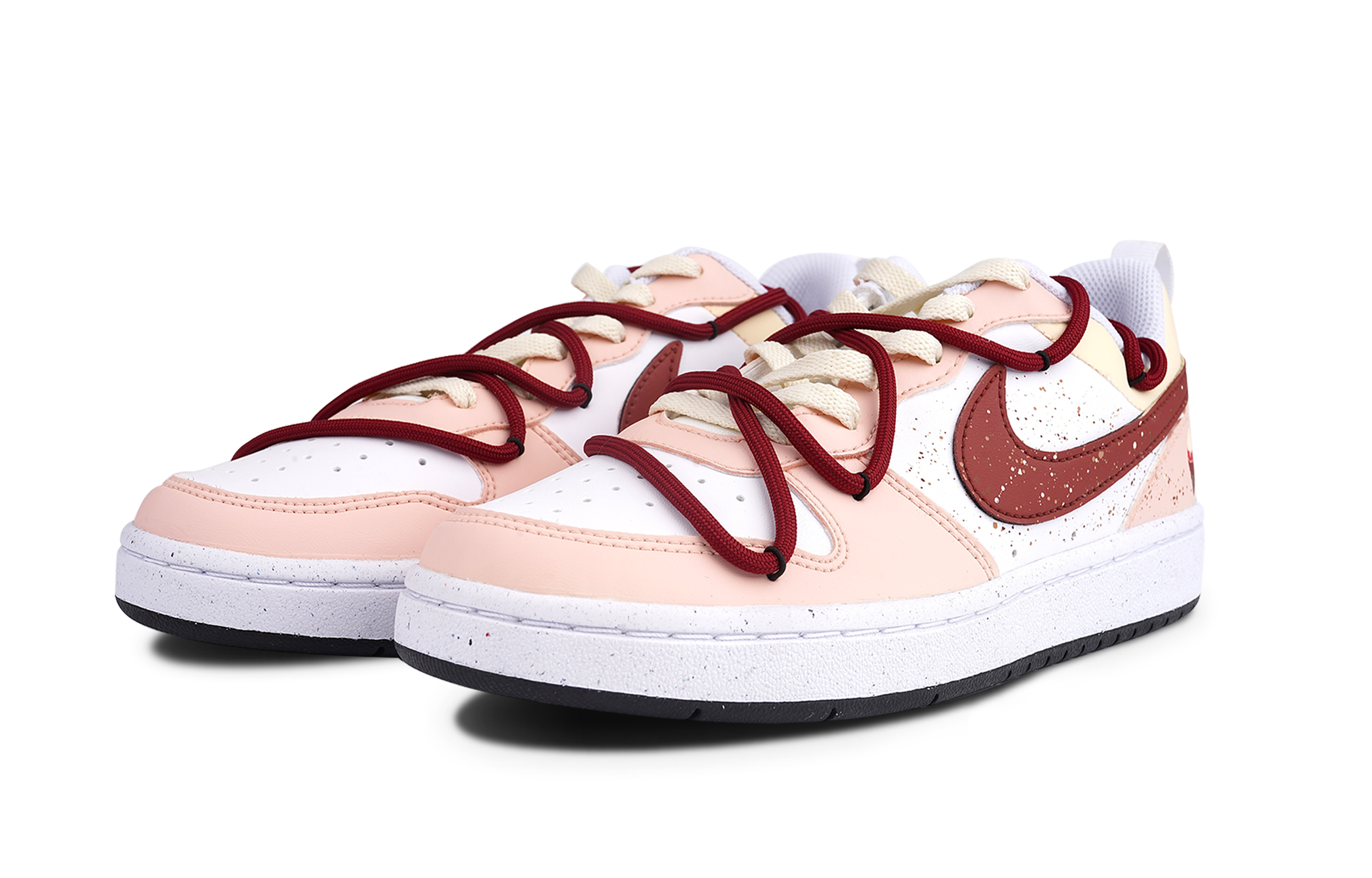 Lookbook [定制鞋款] 耐克 Court Borough Low '草莓冰淇淋' DV5456-104(Team86-草莓冰淇凌)