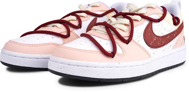【客製化鞋款】Nike Court Borough 草莓冰淇淋 解構 防滑耐磨 低幫 板鞋 GS 白粉 Lookbook 【客製化鞋款】Nike Court Borough 草莓冰淇淋 解構 防滑耐磨 低幫 板鞋 GS 白粉