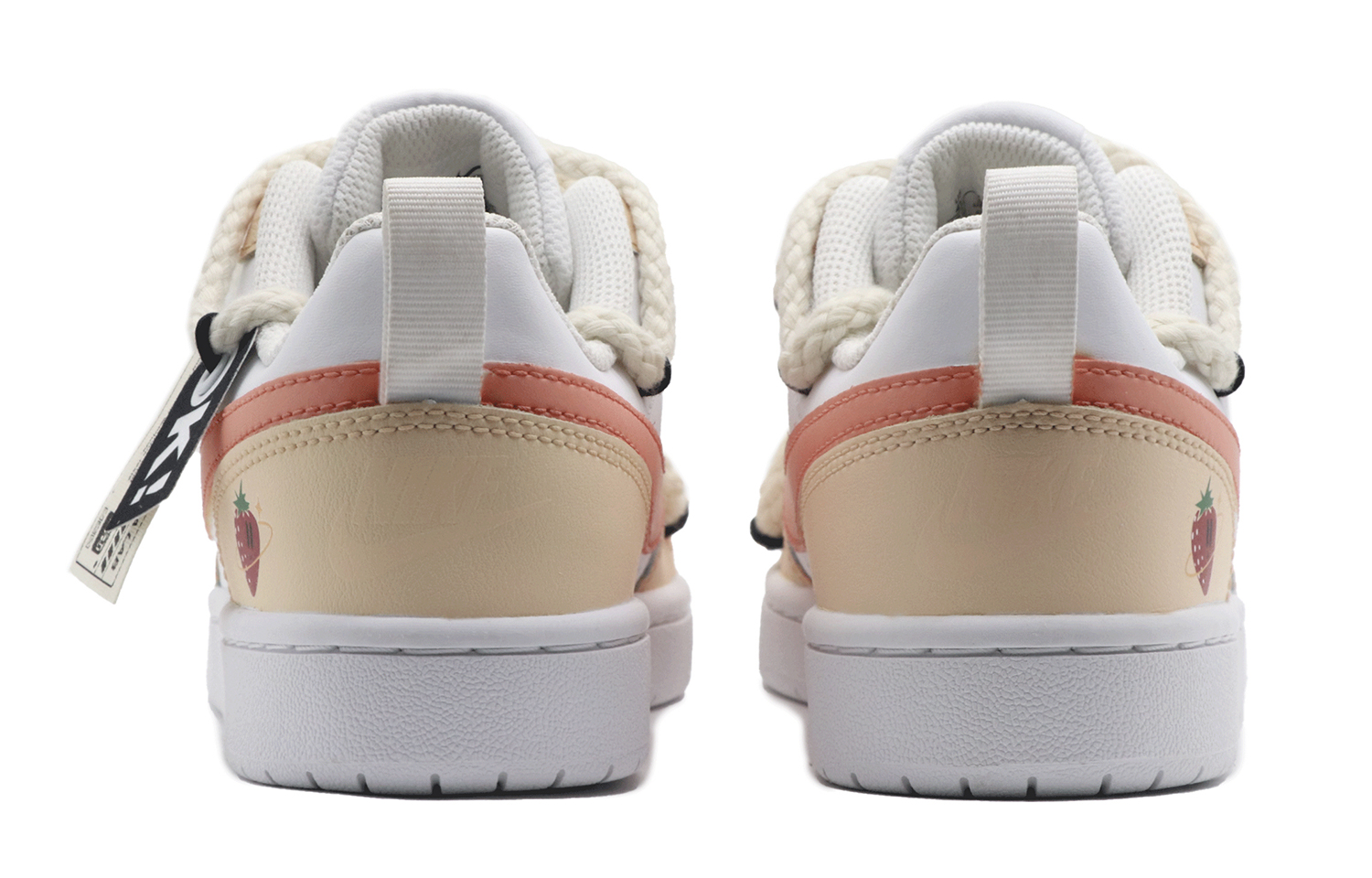 Purchase Sepatu Nike Court Borough Low 'Stroberi Oranye-Merah' [Kustom] BQ5448-100(Team57-女款草莓)