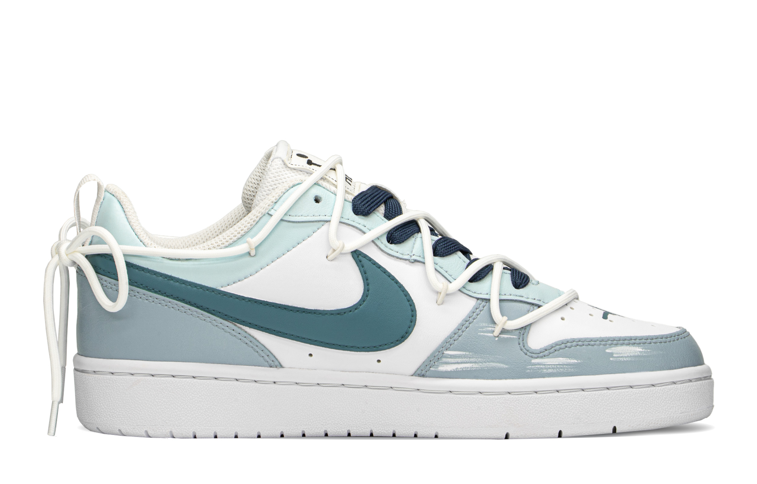 Order [Kasur Kasut] Nike Court Borough Low 'Biru Musim Panas-Putih' BQ5448-100(TeamA-夏日畅游S-BOX)