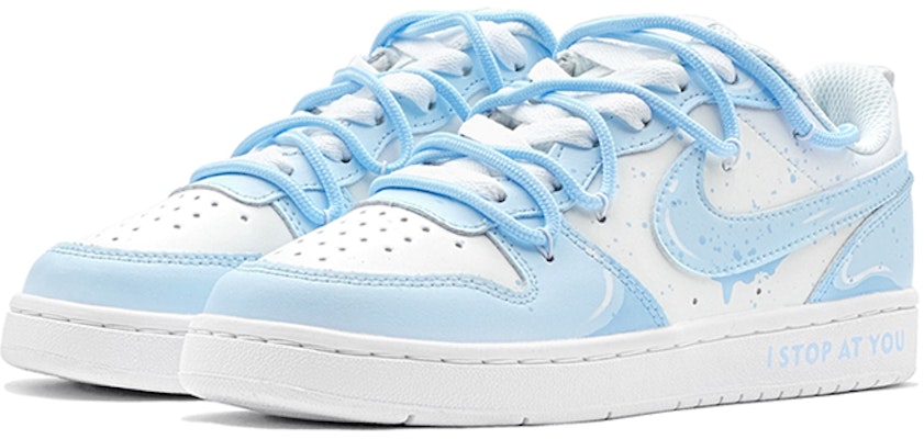 나이키 코트 보로우 로우 '여름 블루' (커스텀) DQ5979-100(Team88-蓝色绵绵冰S-BOX) Lookbook 나이키 코트 보로우 로우 '여름 블루' (커스텀) DQ5979-100(Team88-蓝色绵绵冰S-BOX)