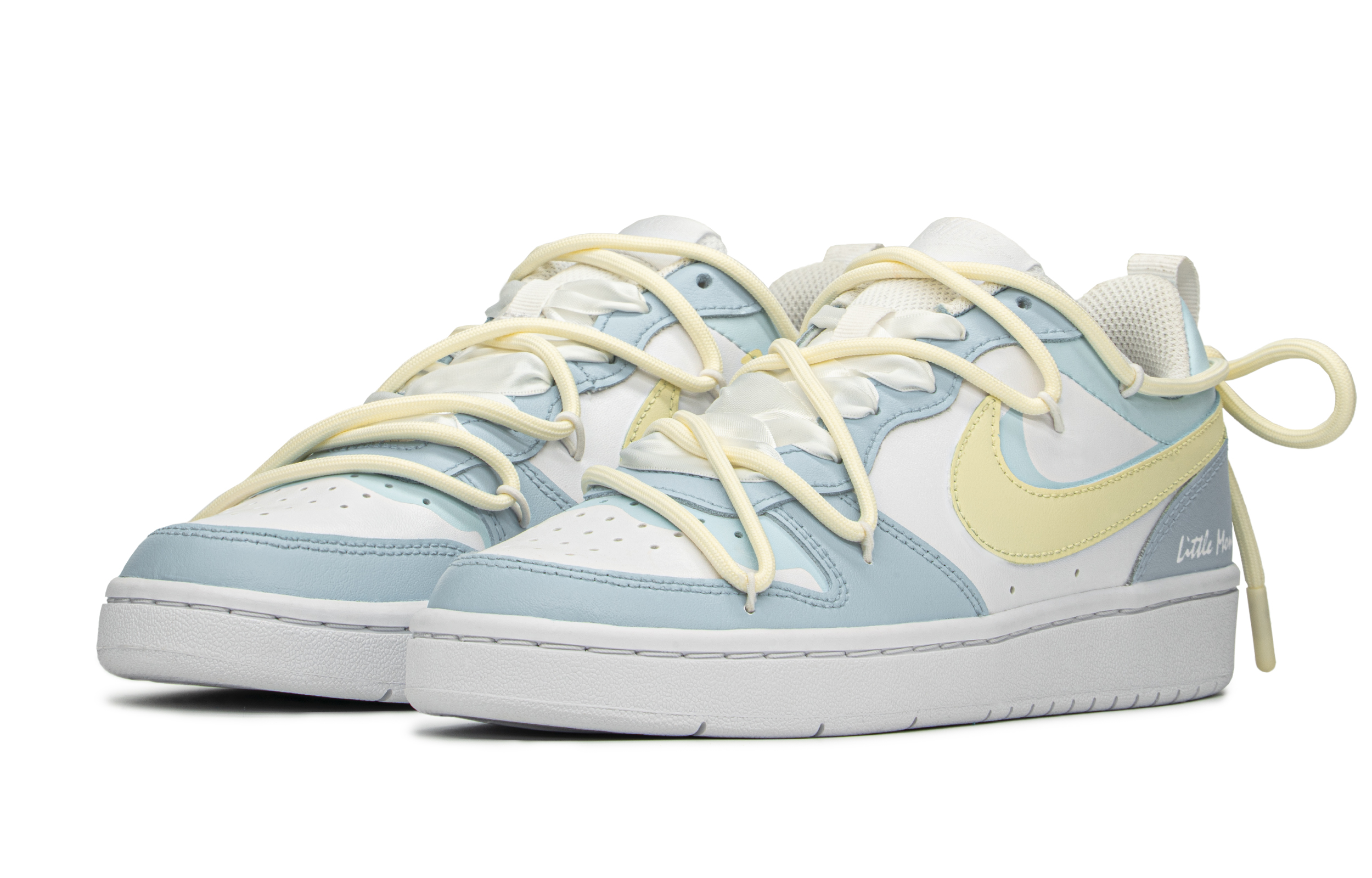Lookbook ナイキ コートボローLow「サマーボックス 青黄」 BQ5448-100(TeamA-小怪物S-BOX)