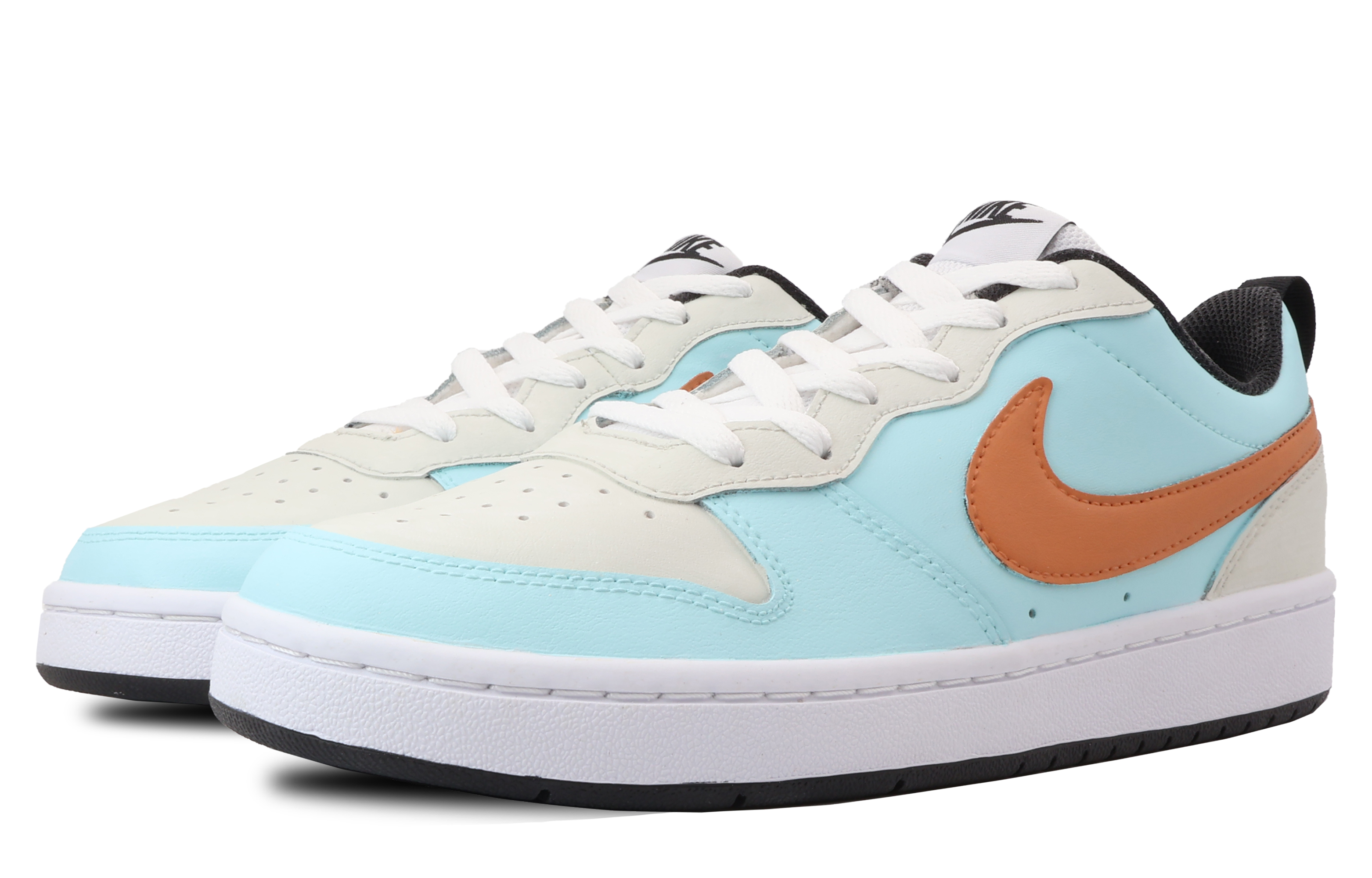 Lookbook 【定制球鞋】 Nike Court Borough 雲夏 夏日清爽 溫柔風 小眾高級 簡約 百搭 低幫 板鞋 GS 藍色