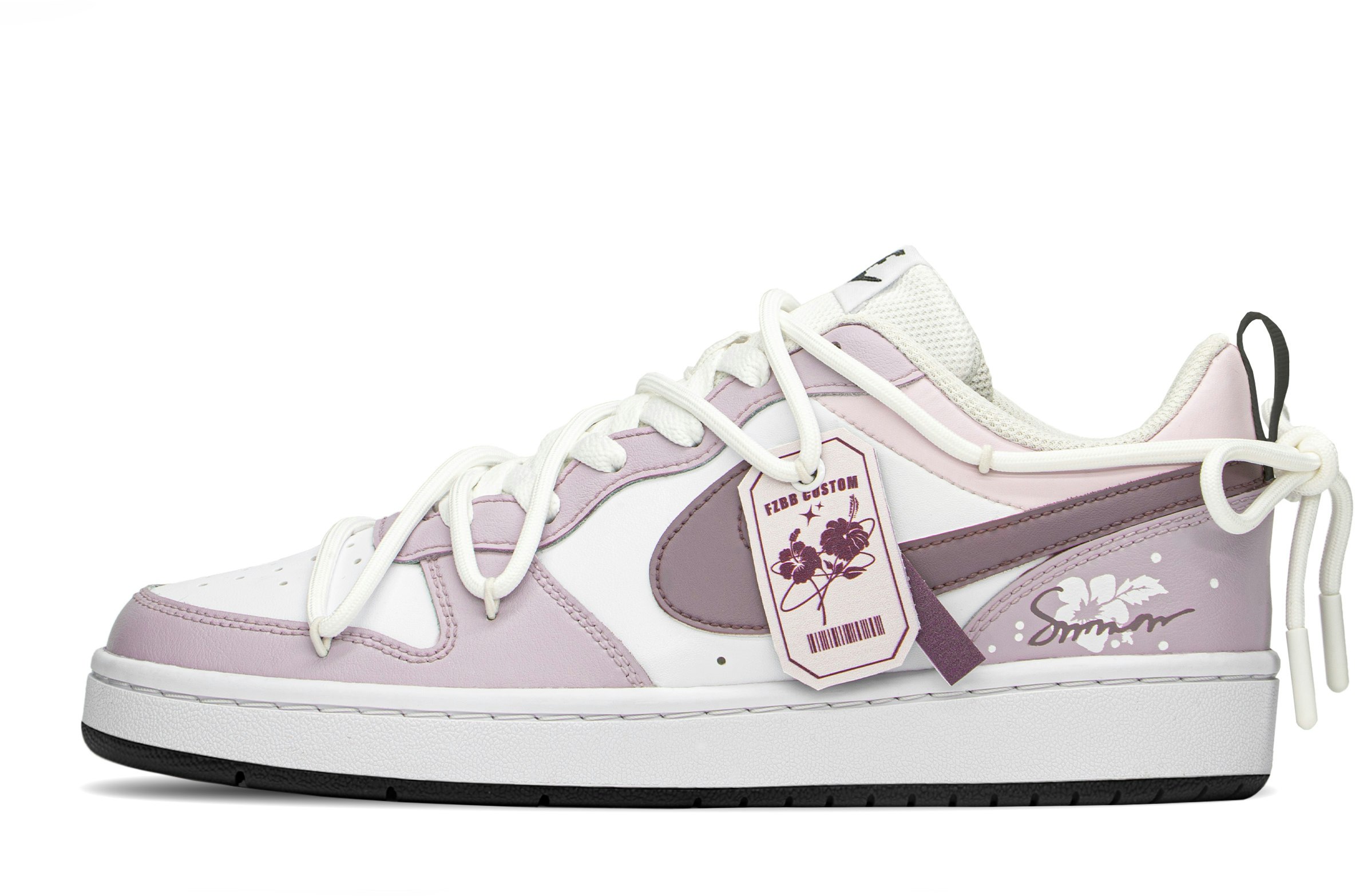 custom-shoes-nike-court-borough-low-summer-gift-box-lotus-fresh-white-purple