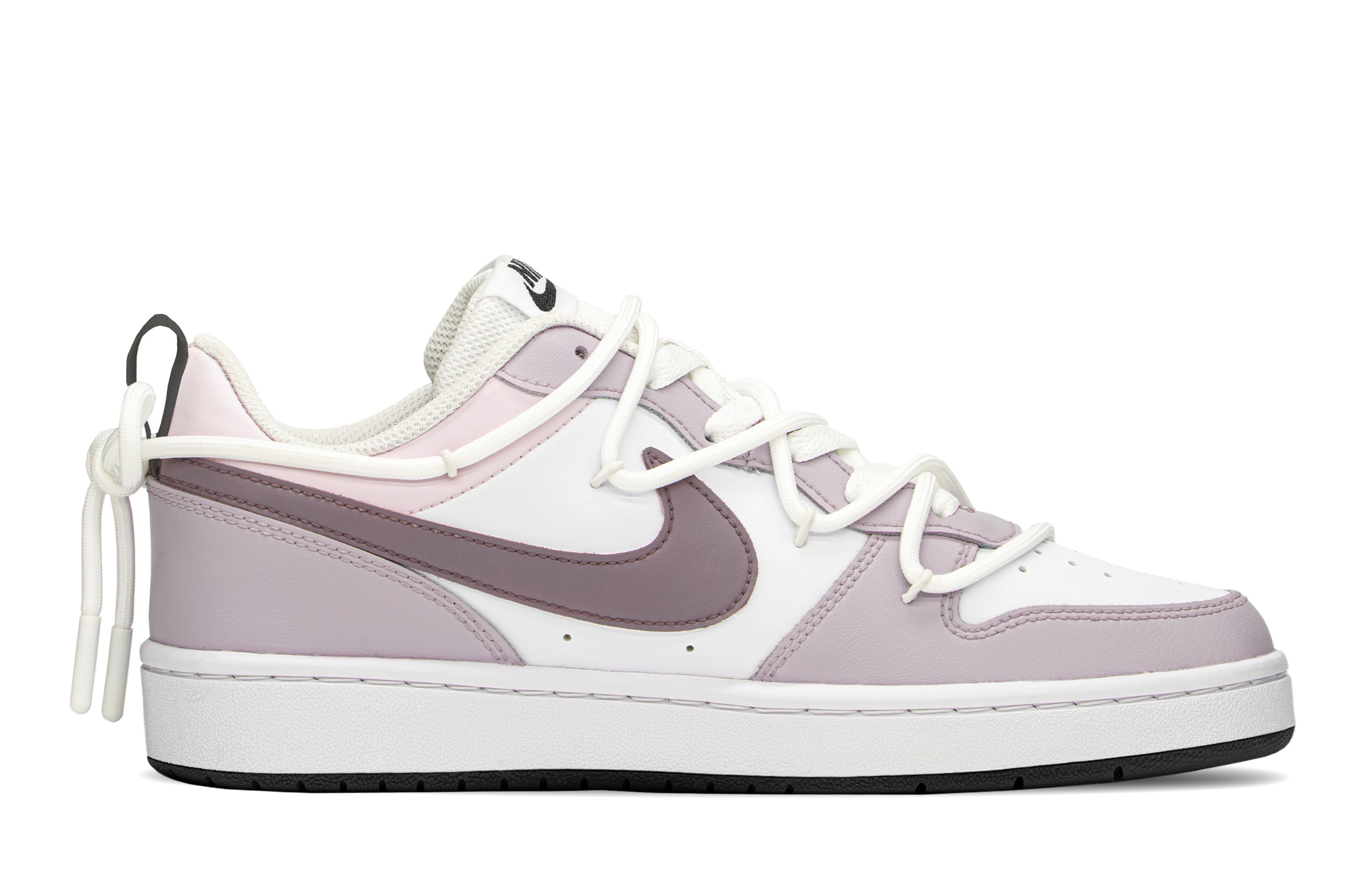 [Custom Shoes] Nike Court Borough Low 'Summer Hibiscus White-Purple' 圖 2