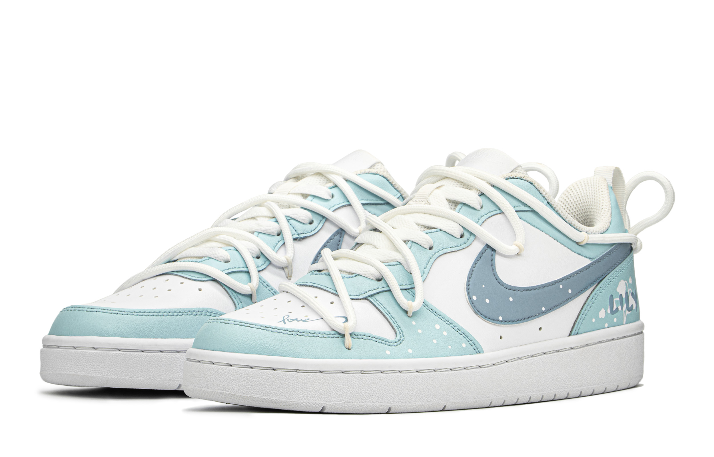 Buy [カスタムシューズ] ナイキ コートバロー ロー '夏のスズラン 青 白' BQ5448-100(TeamA-铃兰S-BOX)