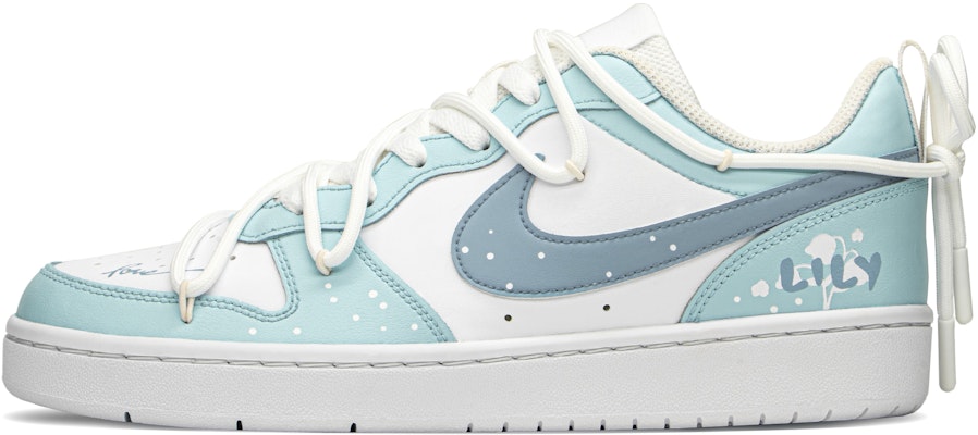 【客製化球鞋】Nike Court Borough FZBB 夏日禮盒 清新 鈴蘭 低筒 板鞋 GS 藍白 Order 【客製化球鞋】Nike Court Borough FZBB 夏日禮盒 清新 鈴蘭 低筒 板鞋 GS 藍白