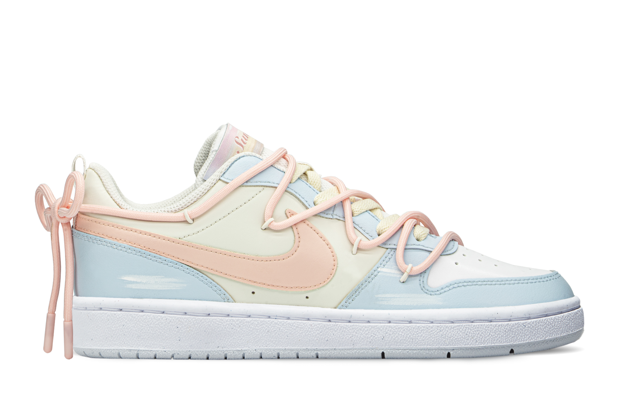 Order [Nike Sepatu Costum] Court Borough Low 'Pantai Sunset Musim Panas' BQ5448-123(TeamA-日落海岸)