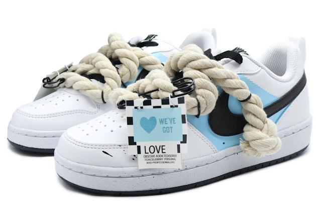 【訂製球鞋】 Nike Court Borough 麻繩 甜酷 禮盒 解構 掛飾 愛心 撞色 舒適潮流 休閒百搭 低筒 板鞋 GS 白色 Purchase 【訂製球鞋】 Nike Court Borough 麻繩 甜酷 禮盒 解構 掛飾 愛心 撞色 舒適潮流 休閒百搭 低筒 板鞋 GS 白色