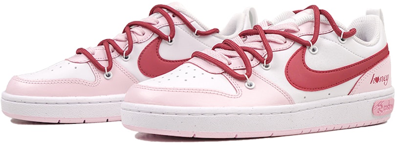 【訂製球鞋】Nike Court Borough 2RISK 初戀回憶 甜美 低筒 板鞋 GS 粉色 Lookbook 【訂製球鞋】Nike Court Borough 2RISK 初戀回憶 甜美 低筒 板鞋 GS 粉色