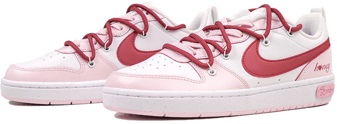 【訂製球鞋】Nike Court Borough 2RISK 初戀回憶 甜美 低筒 板鞋 GS 粉色 Lookbook 【訂製球鞋】Nike Court Borough 2RISK 初戀回憶 甜美 低筒 板鞋 GS 粉色