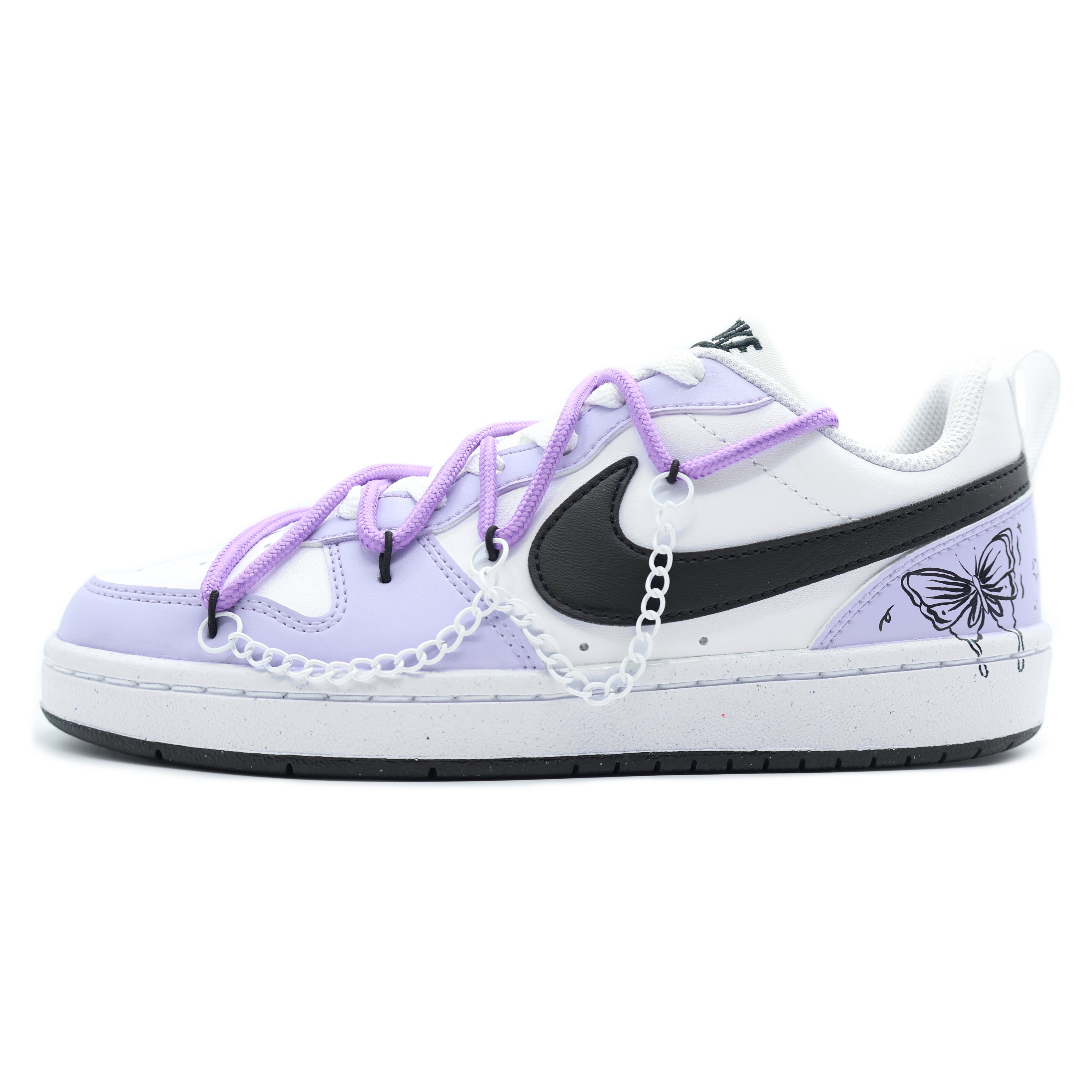 Lookbook [定制鞋款] Nike Court Borough Low '甜美紫蝴蝶' DV5456-104（Team155-ZH）