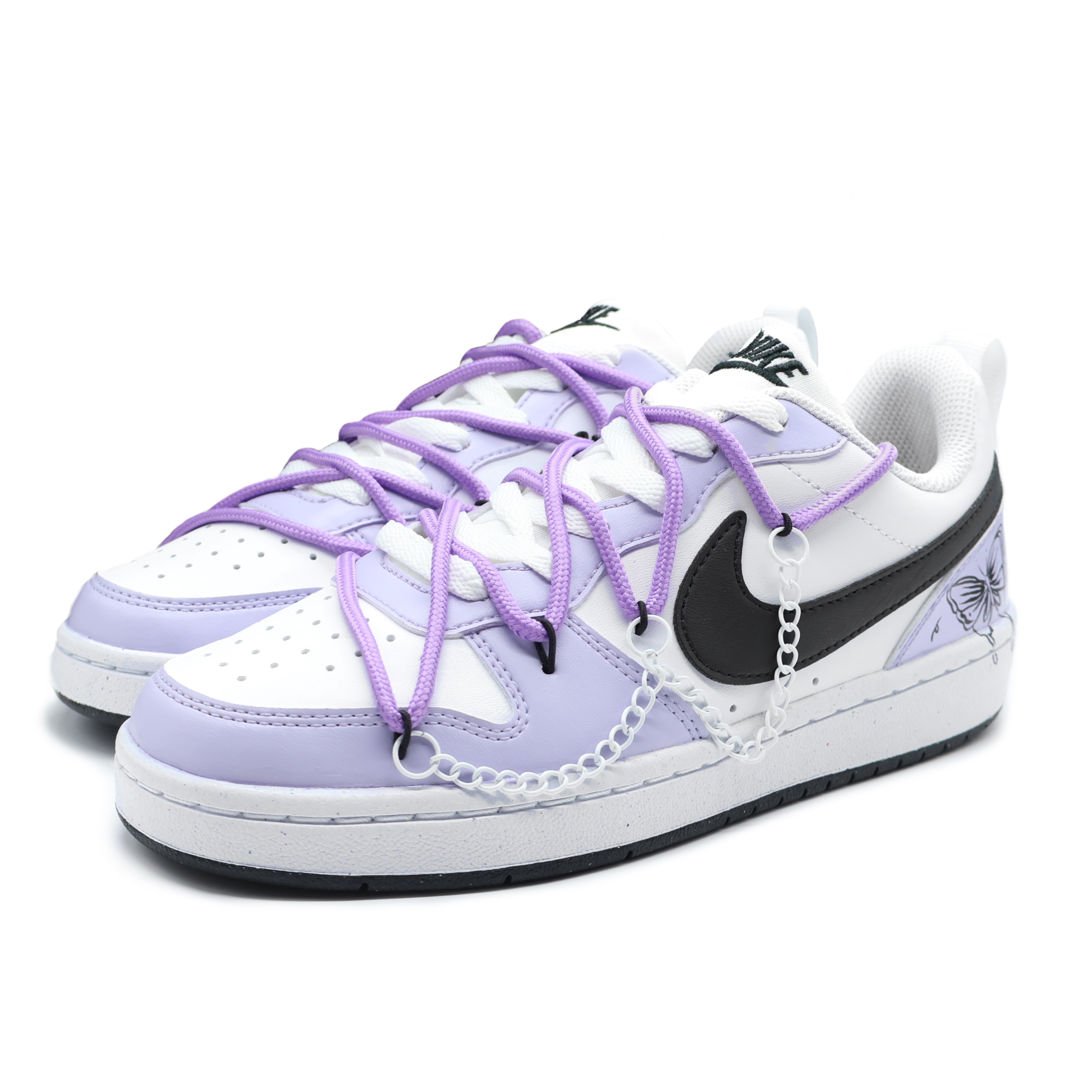 Purchase [定制鞋款] Nike Court Borough Low '甜美紫蝴蝶' DV5456-104（Team155-ZH）
