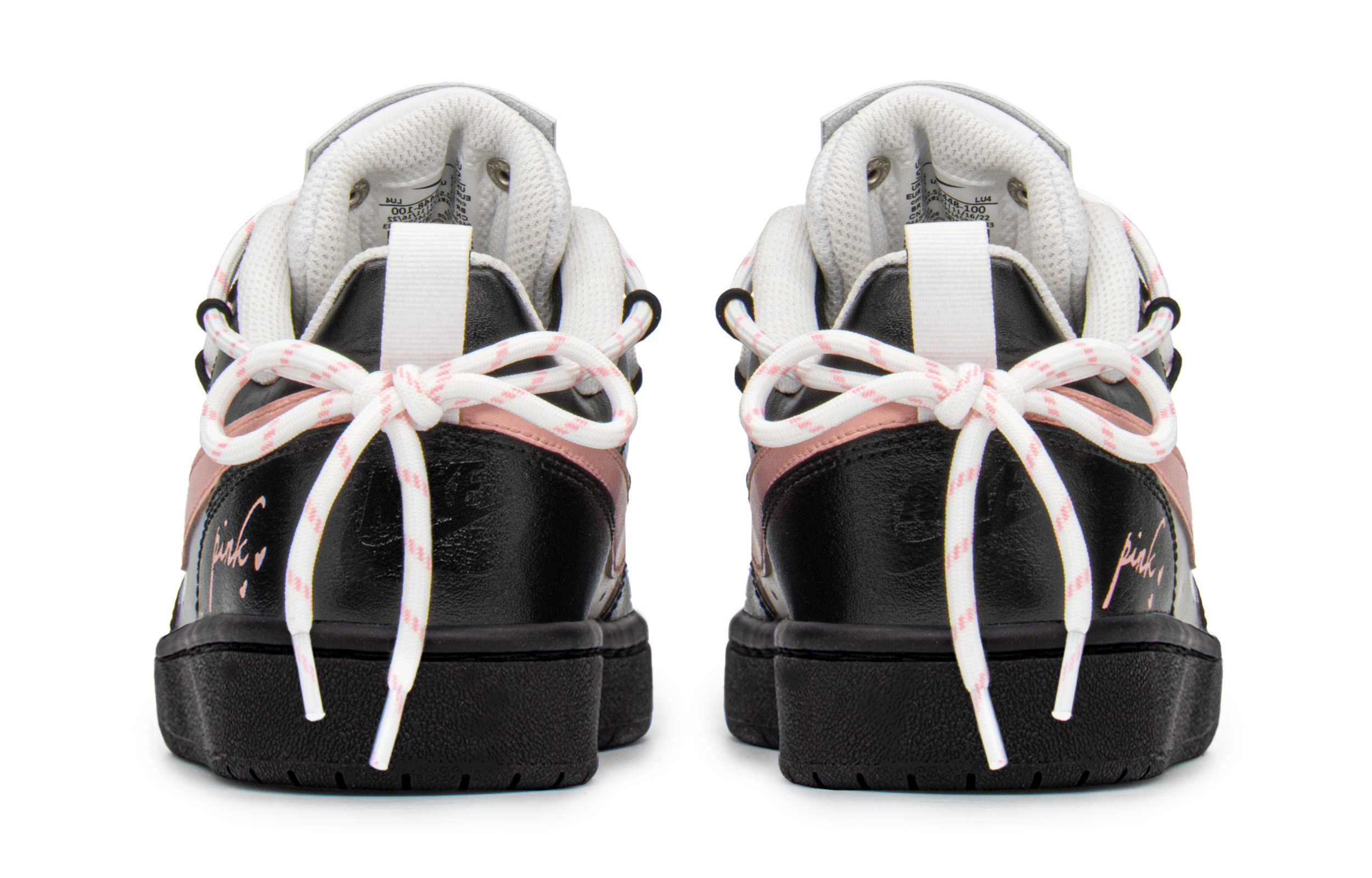 Shop [定制鞋] 耐克Court Borough Low "甜芝麻 黑粉" BQ5448-100(TeamA-CB甜心芝麻糊S-BOX)