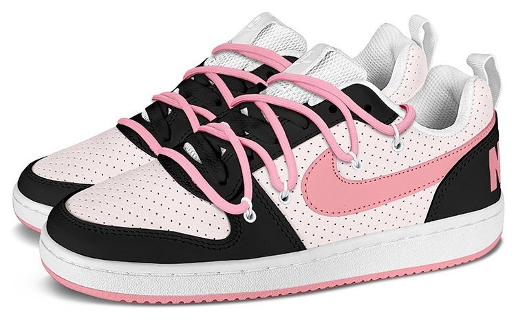 Shop [Zapatillas Personalizadas] Nike Court Borough Low 'Triple White Pink' 838937-111(TeamY-男款涩谷甜妹粉白)