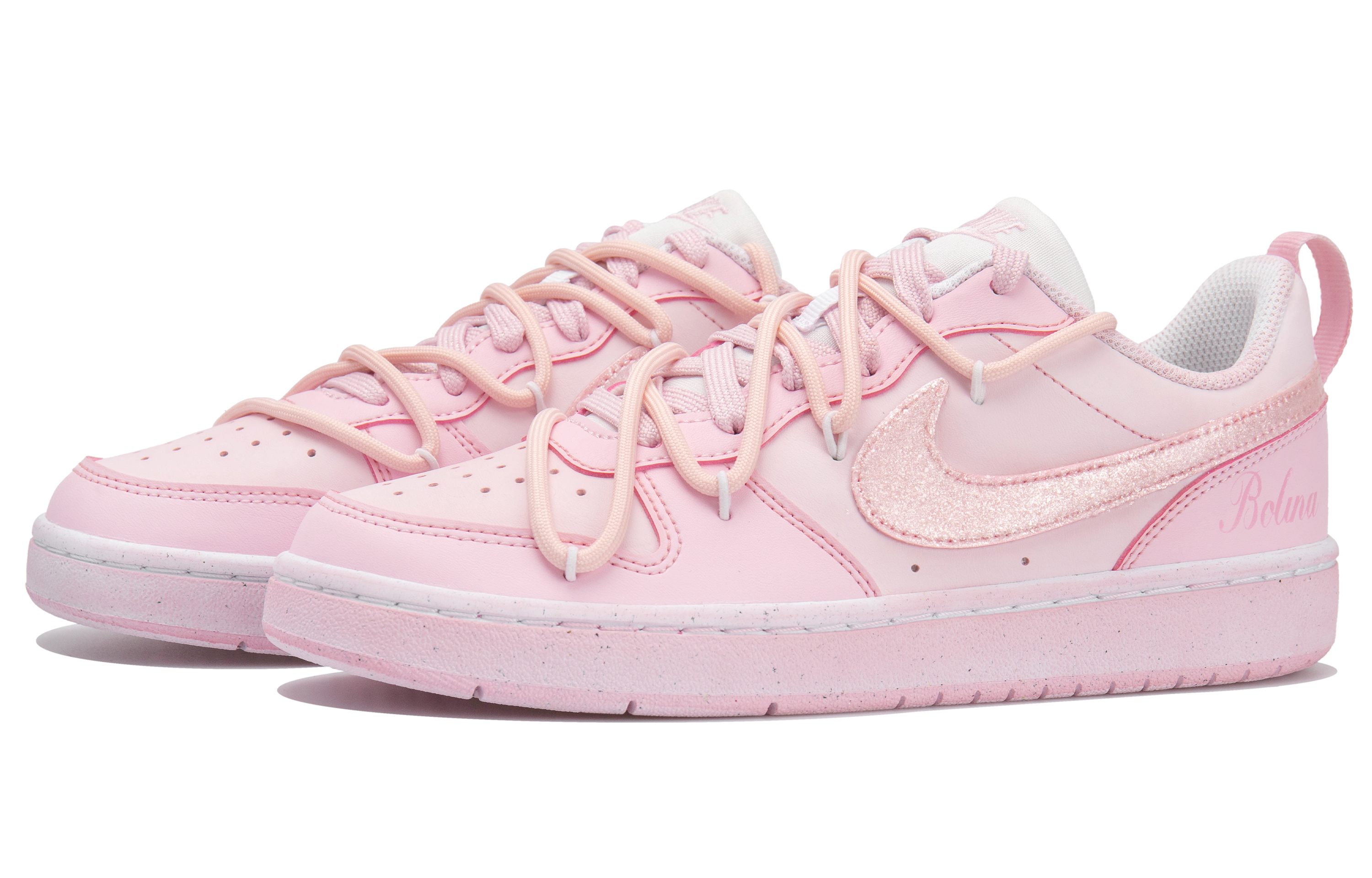 Shop 나이키 코트 버로우 로우 '발렌타인 핑크 스타더스트' (커스텀) DV5456-105（Team拾玖-粉色星光）