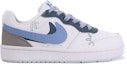 Shop Zapatillas Nike Court Borough Low Personalizadas Blanco-Azul Da Vinci BQ5448-123(TeamM-花墙-BOX)