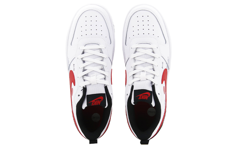 Shop [定制鞋] 耐克Court Borough Low '白黑红' BQ5448-110(Team10-旭日海浪）