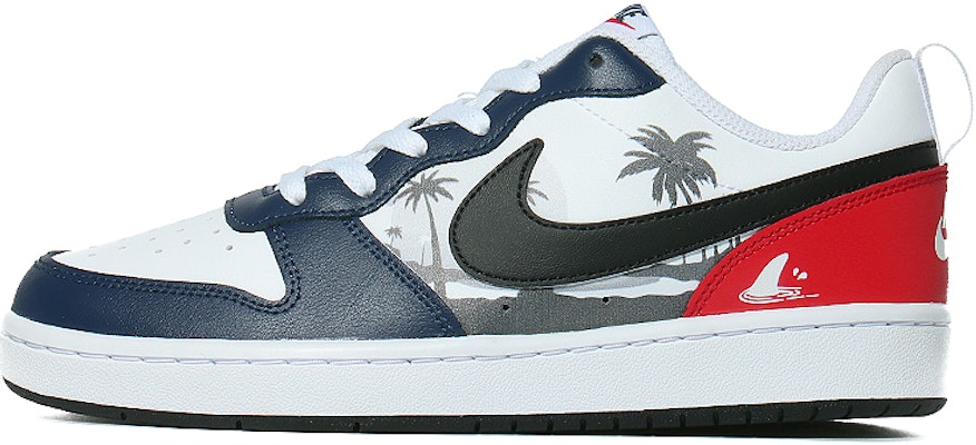 【訂製球鞋】Nike Court Borough 潮流 低筒 板鞋 GS 白藍紅 Buy 【訂製球鞋】Nike Court Borough 潮流 低筒 板鞋 GS 白藍紅