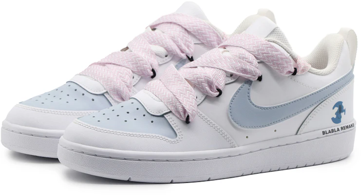 【客製球鞋】Nike Court Borough 蔚藍 戶外 夏日穿搭 小眾活力 清新 解構 低筒 板鞋 GS 白藍 Shop 【客製球鞋】Nike Court Borough 蔚藍 戶外 夏日穿搭 小眾活力 清新 解構 低筒 板鞋 GS 白藍