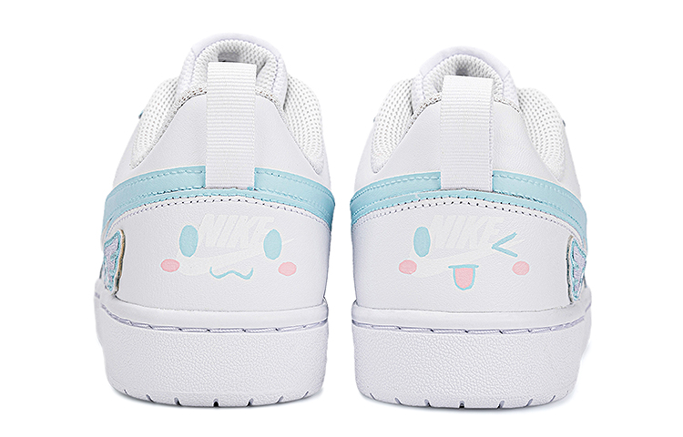 Shop Nike Court Borough Low Blancas/Azules Alas Grafiti BQ5448-100(Team18-C蓝色翅膀可爱涂鸦）