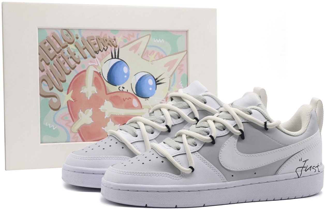 custom-shoes-nike-court-borough-low-white-cement
