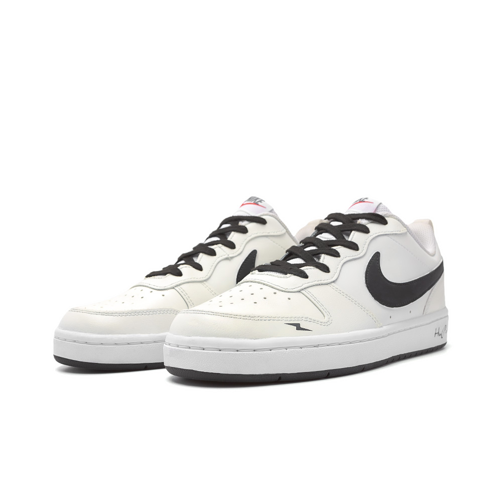 Shop [Sepatu Custom] Nike Court Borough Low 'Putih Coklat-Amber' DO7446-101(Team189-每日白巧)