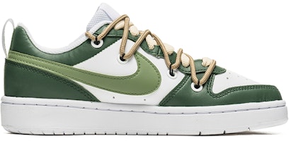 【客製化球鞋】Nike Court Borough 塗鴉藝術 解構雙鞋帶 低幫 板鞋 GS 白綠 Order 【客製化球鞋】Nike Court Borough 塗鴉藝術 解構雙鞋帶 低幫 板鞋 GS 白綠