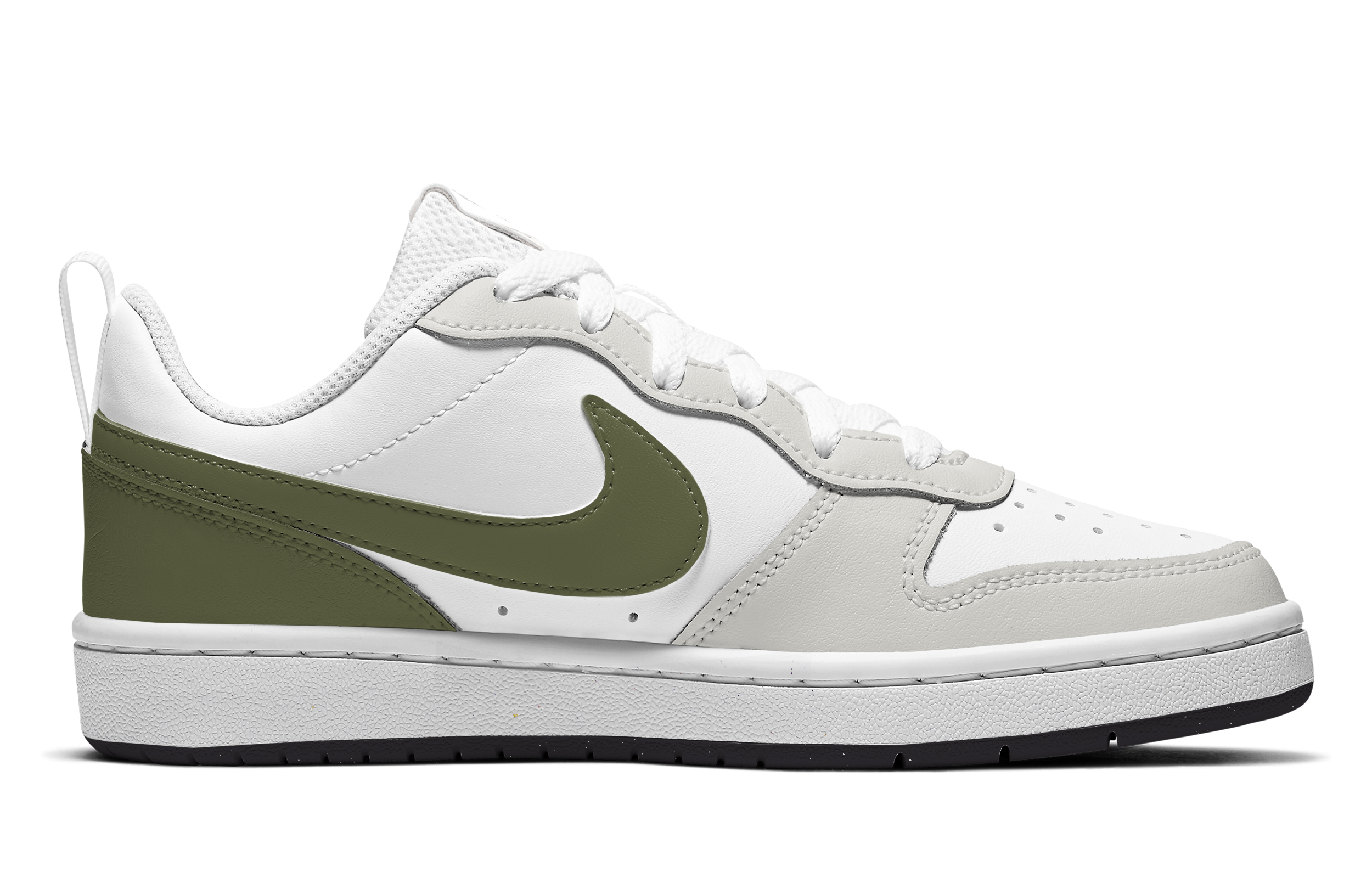 Lookbook 나이키 코트 보로 로우 '화이트 그린 페이즐리' (커스텀) DV5456-108(TeamA-现爱情造绿灰腰果)